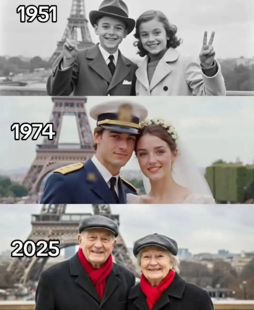 에펠탑에서 찍은 낭만 치사량 부부 사진